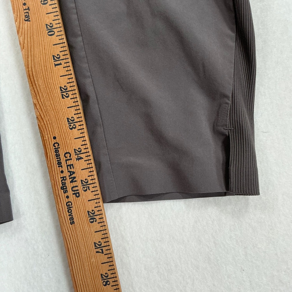 Athleta Womens Hybrid Performance Pants Gray Ribbed Side Panel Tapered Size 6 - Picture 2 of 6